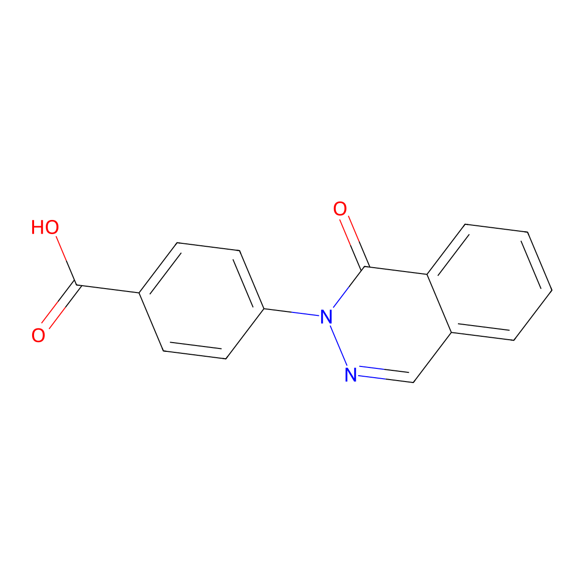 4-(1-oxophthalazin-2(1H)-yl)benzoic acid molecular structure, CAS 859300-33-7