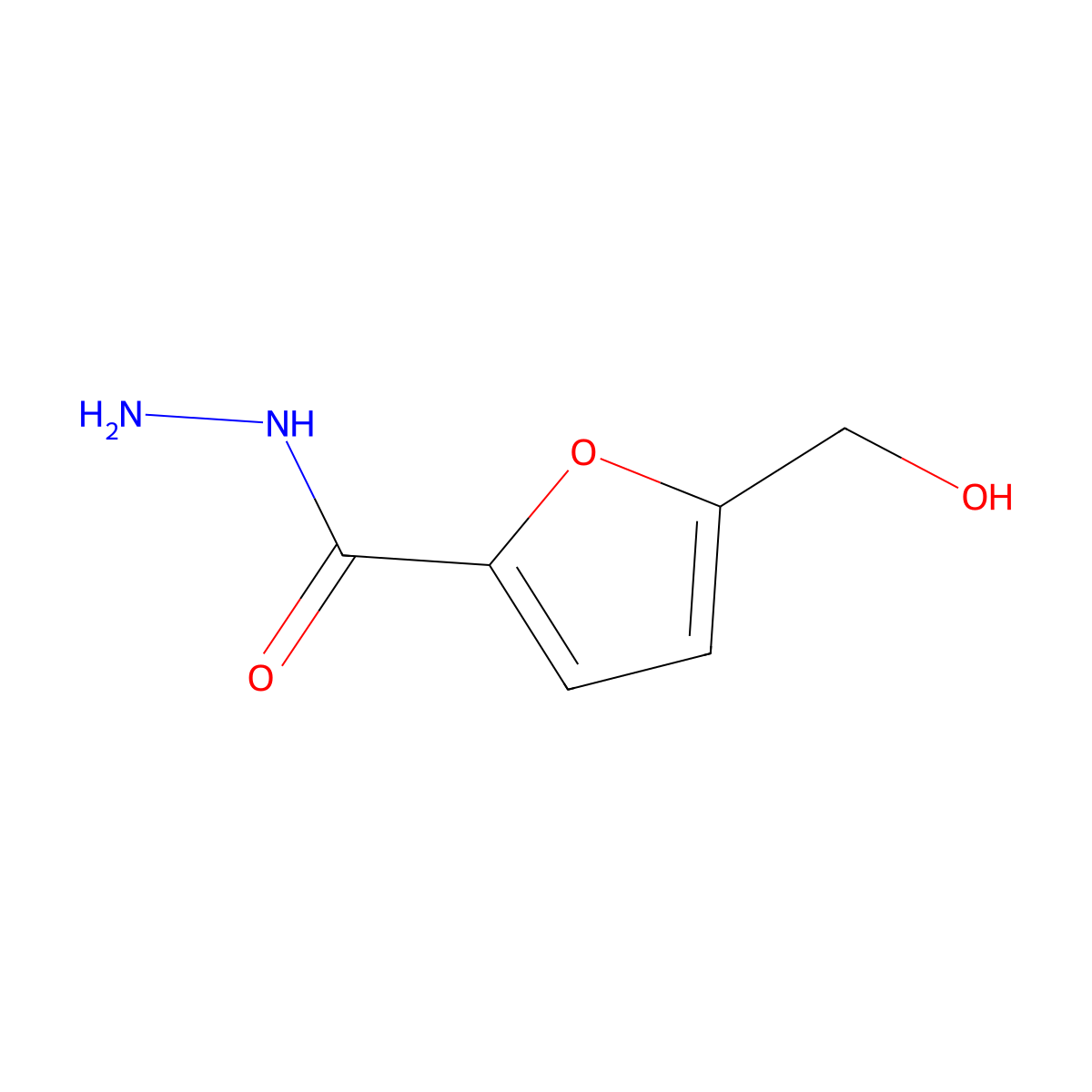 5-(Hydroxymethyl)furan-2-carbohydrazide molecular structure, CAS 859303-94-9