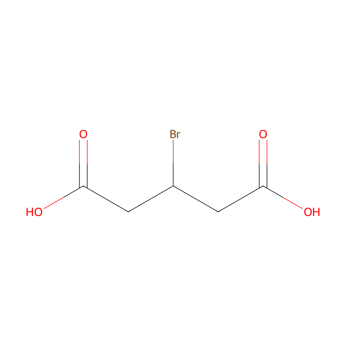 3-Bromopentanedioic acid molecular structure, CAS 859306-40-4