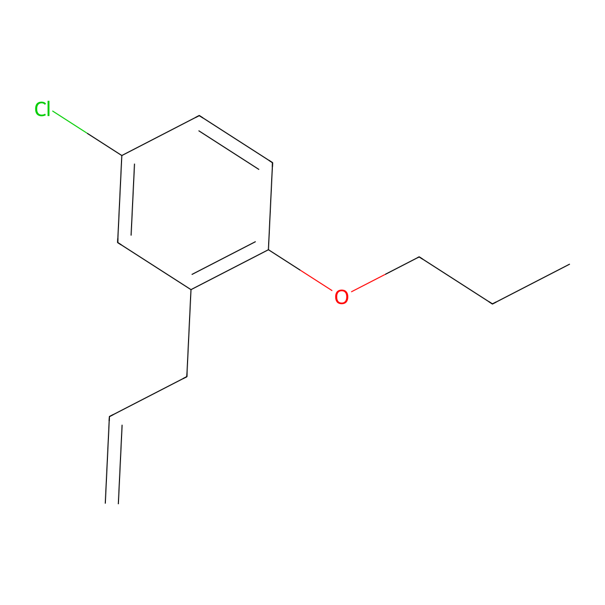 3-(3-Chloro-6-n-propoxyphenyl)-1-propene molecular structure, CAS 859313-28-3