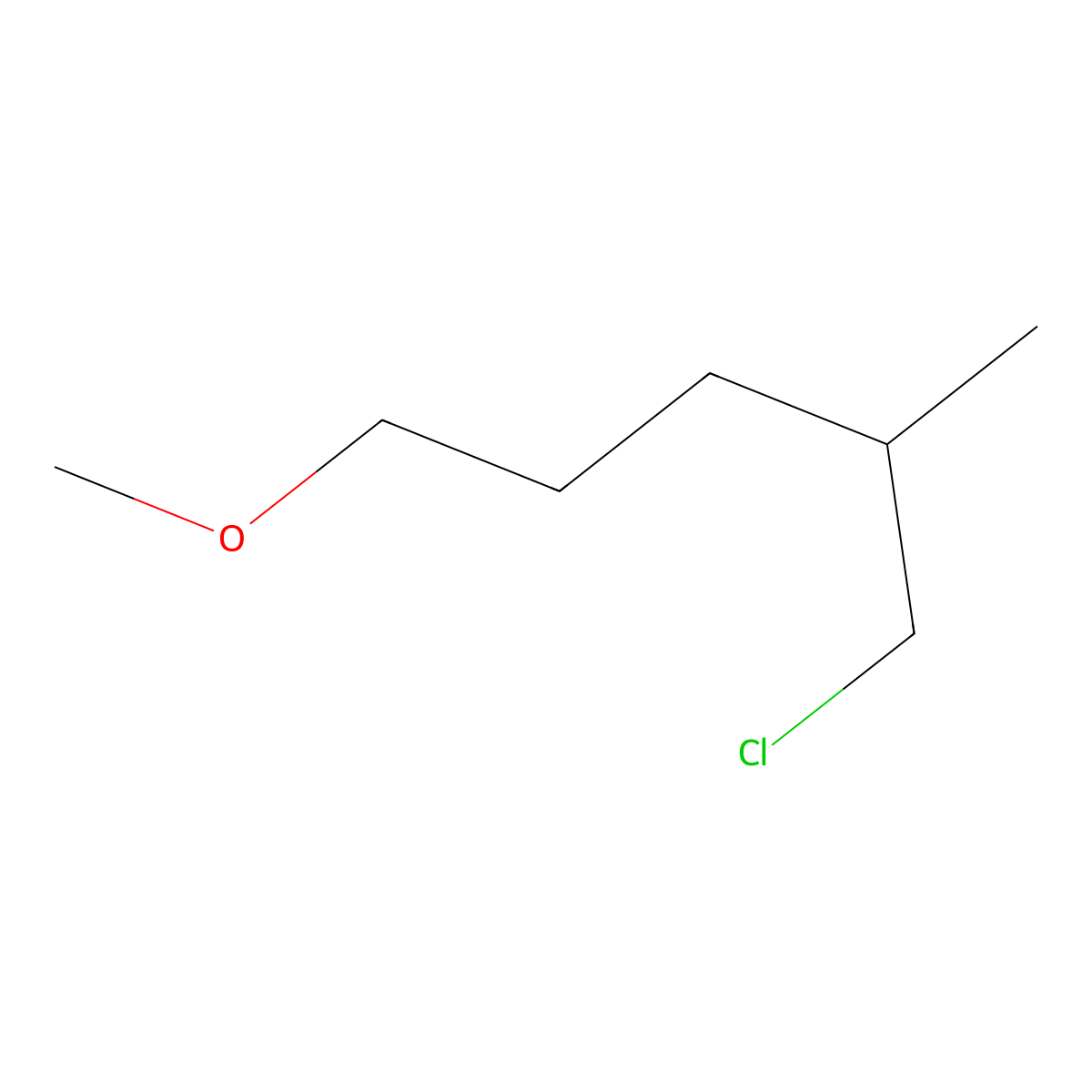 1-Chloro-5-methoxy-2-methylpentane molecular structure, CAS 859314-42-4