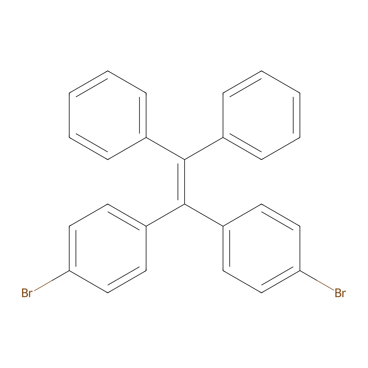 4,4'-(2,2-Diphenylethene-1,1-diyl)bis(bromobenzene) molecular structure, CAS 859315-37-0