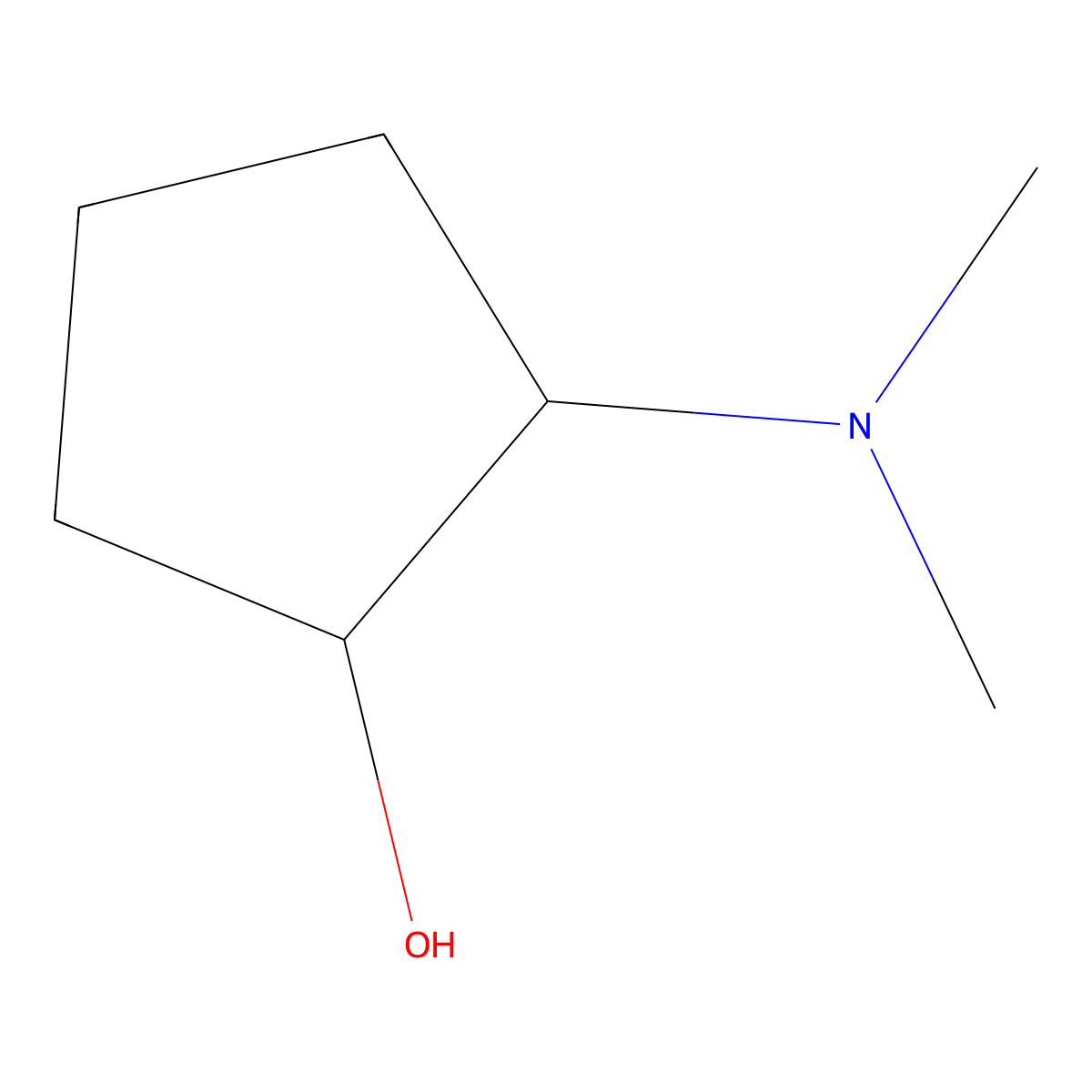 2-(Dimethylamino)cyclopentan-1-ol molecular structure, CAS 859318-97-1
