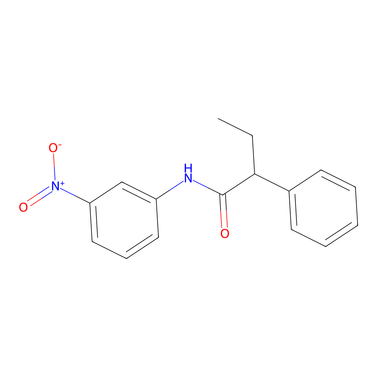 N-(3-nitrophenyl)-2-phenylbutanamide molecular structure, CAS 85933-65-9