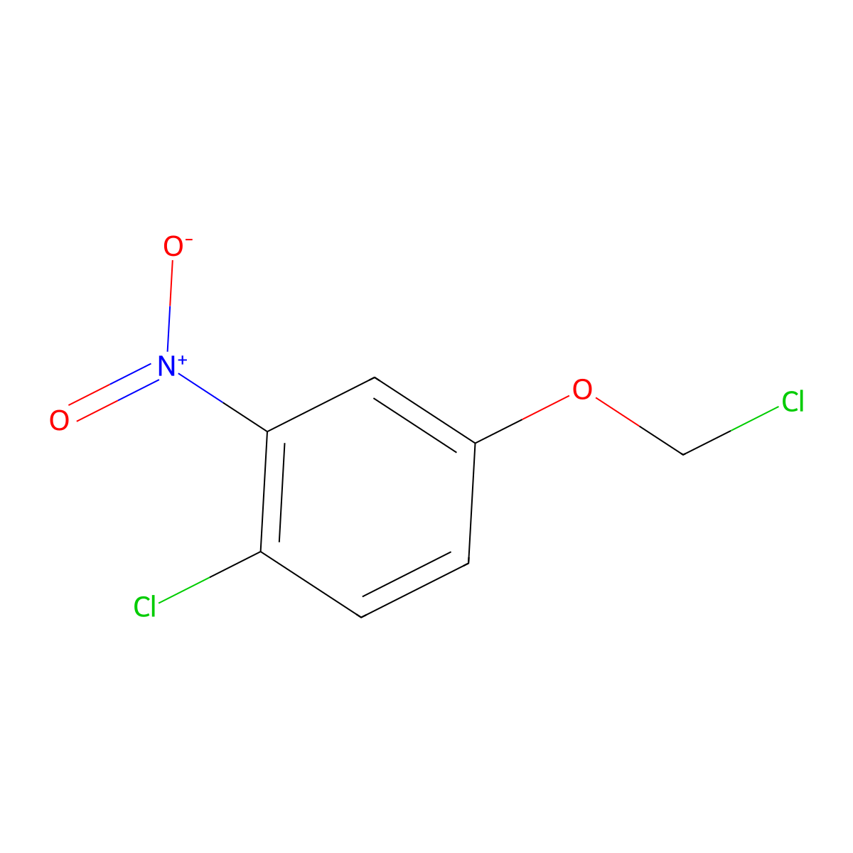 1-Chloro-4-(chloromethoxy)-2-nitrobenzene molecular structure, CAS 859330-30-6