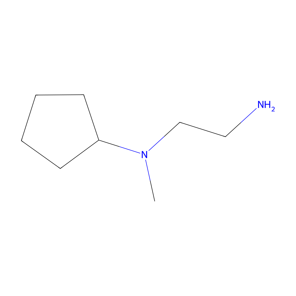 N-(2-aminoethyl)-N-methylcyclopentanamine molecular structure, CAS 859340-58-2