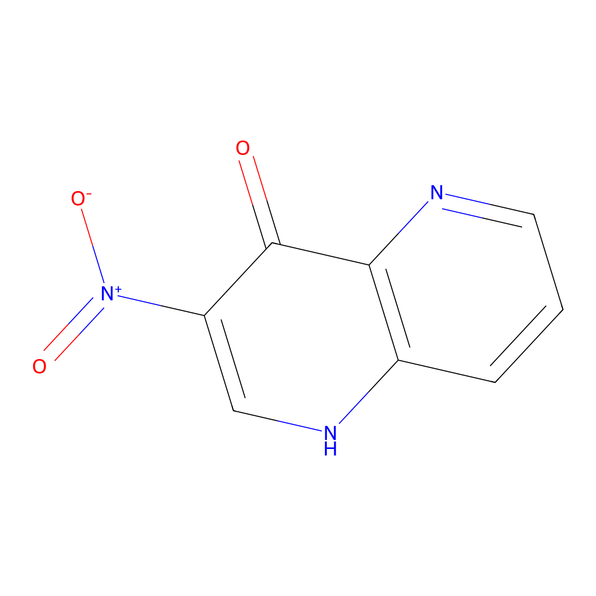 4-Hydroxy-3-nitro-1,5-naphthyridine molecular structure, CAS 85938-78-9