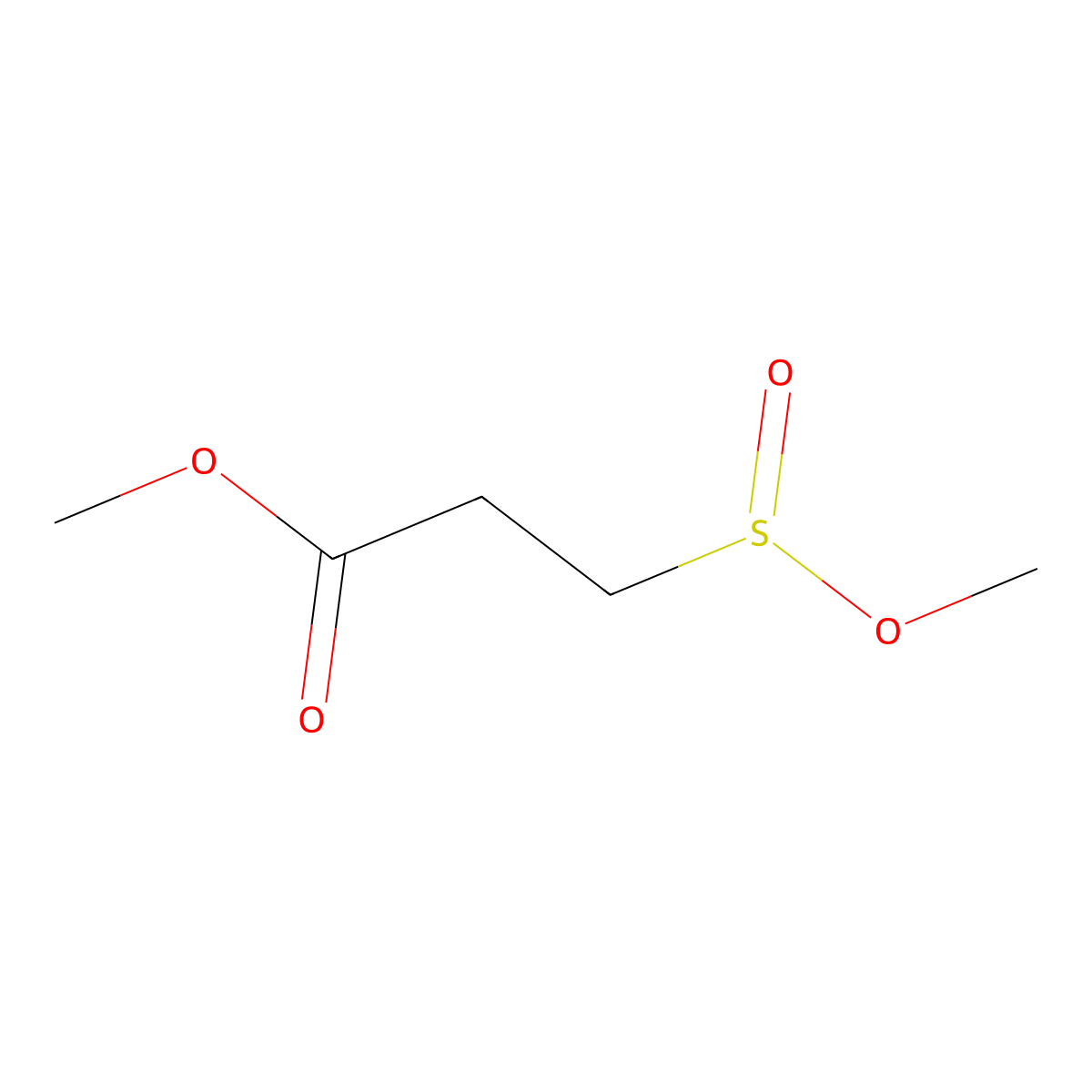Methyl 3-(methoxysulfinyl)propanoate molecular structure, CAS 85939-98-6