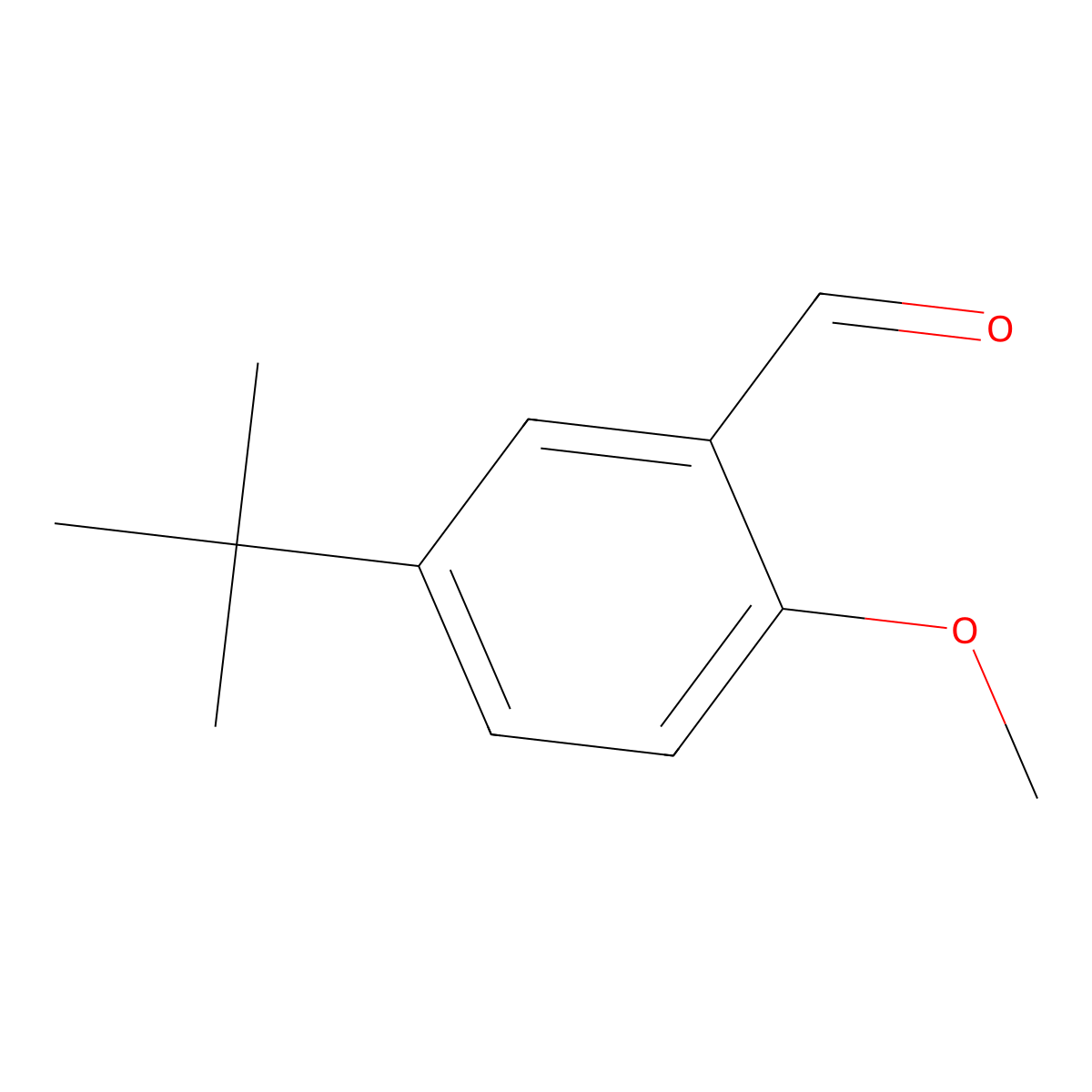 5-Tert-butyl-2-methoxybenzaldehyde molecular structure, CAS 85943-26-6