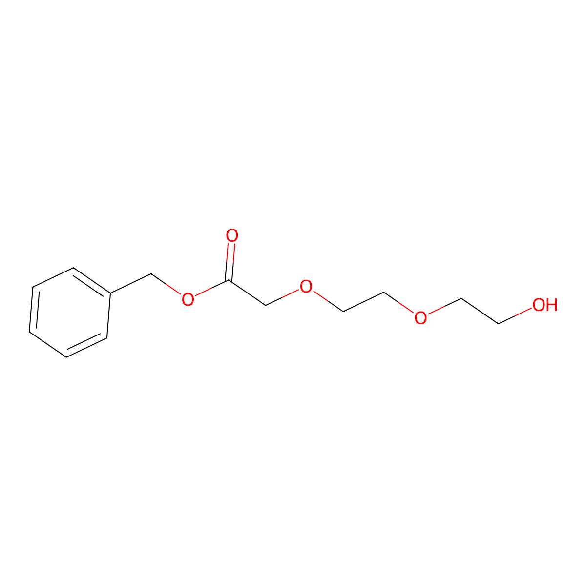 Benzyl 8-hydroxy-3,6-dioxaoctanoate molecular structure, CAS 859436-27-4