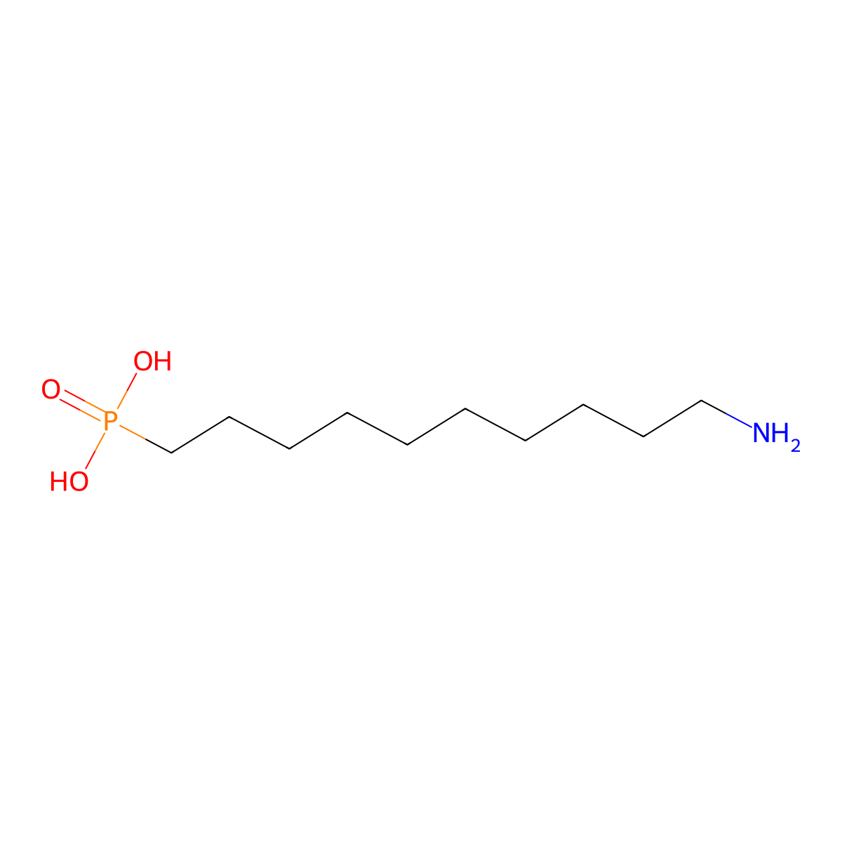 P-(10-Aminodecyl)phosphonic acid molecular structure, CAS 859458-82-5