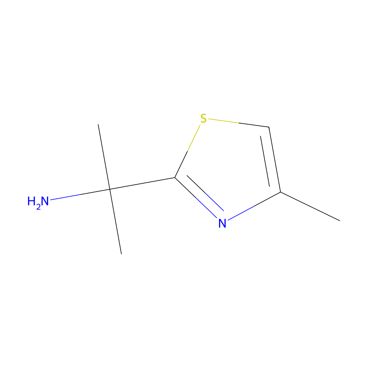 2-(4-Methyl-1,3-thiazol-2-yl)propan-2-amine molecular structure, CAS 859466-62-9