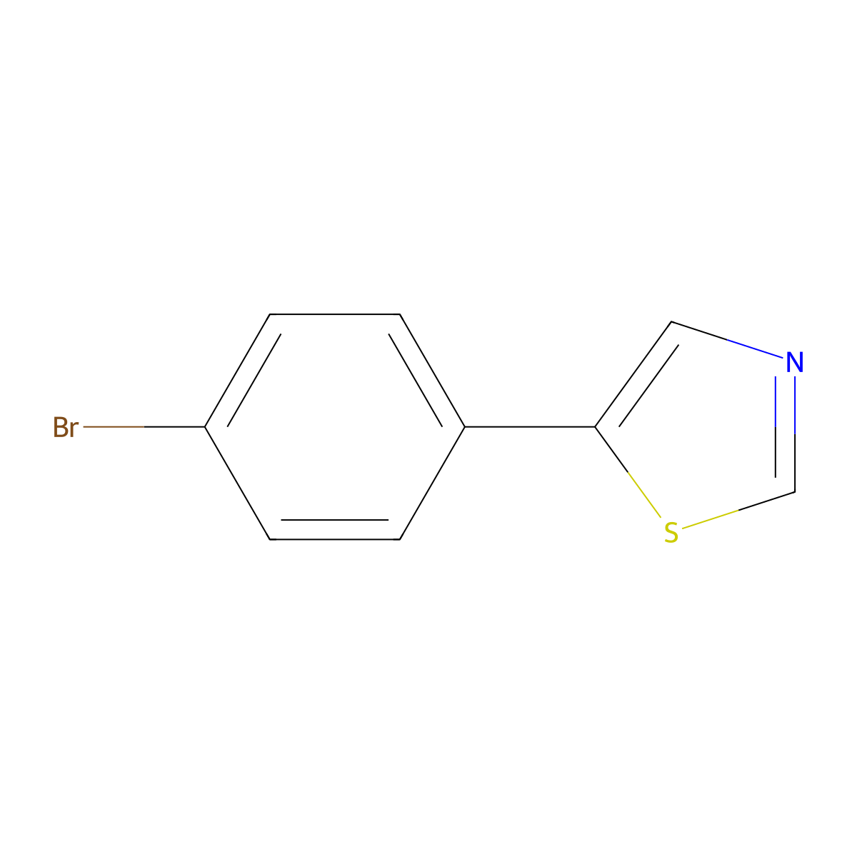 5-(4-Bromophenyl)-1,3-thiazole molecular structure, CAS 859471-62-8