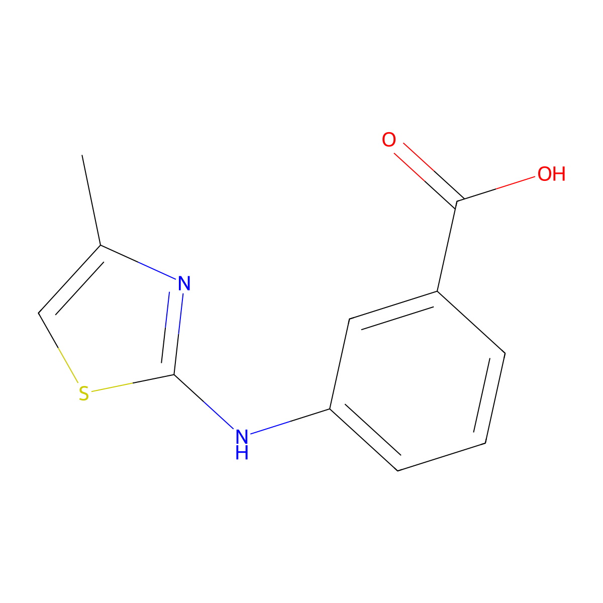 3-(4-Methyl-thiazol-2-ylamino)-benzoic acid molecular structure, CAS 859473-66-8