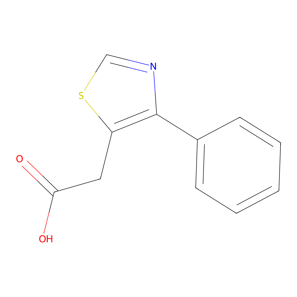 2-(4-Phenyl-1,3-thiazol-5-yl)acetic acid molecular structure, CAS 859482-70-5