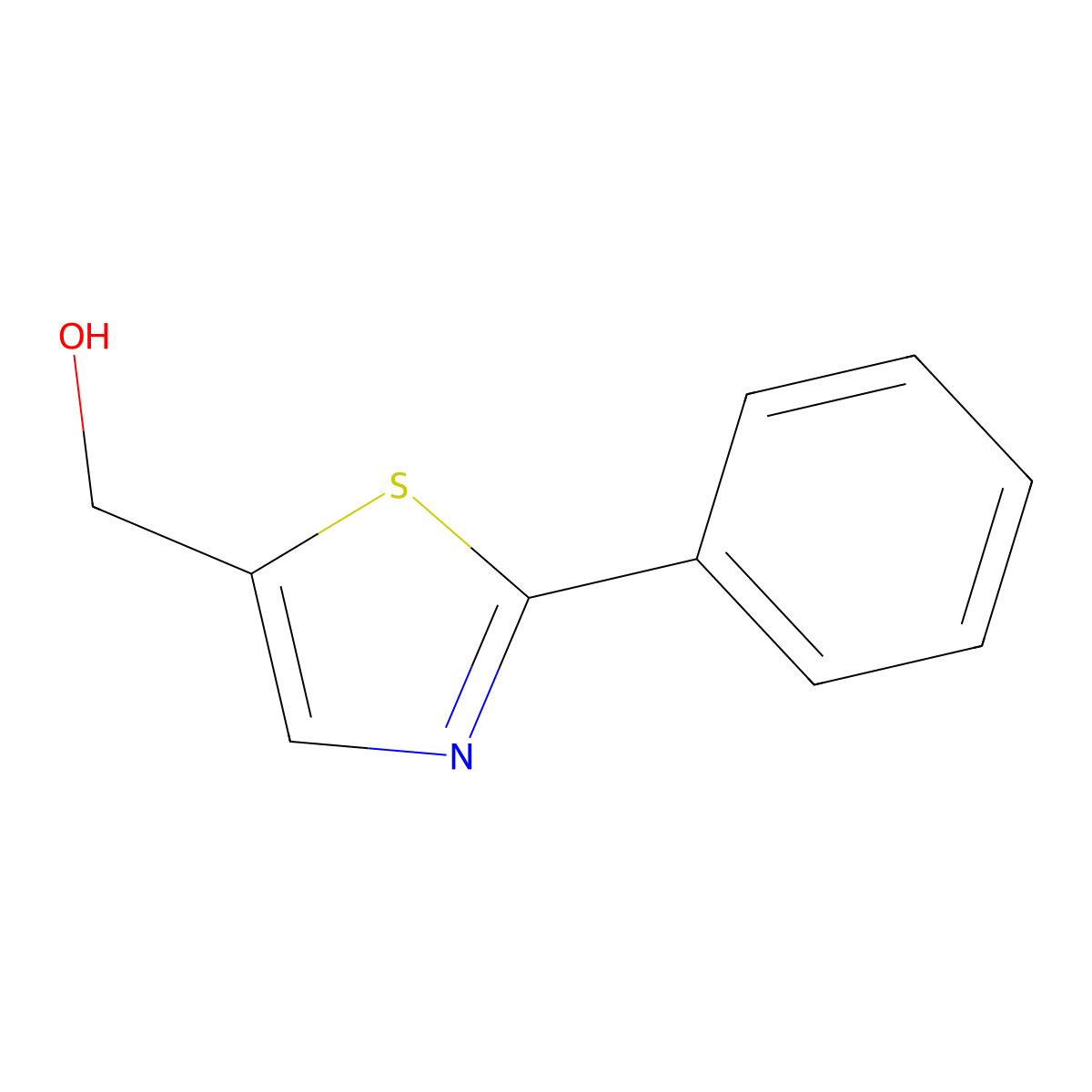 (2-Phenyl-1,3-thiazol-5-yl)methanol molecular structure, CAS 859485-91-9