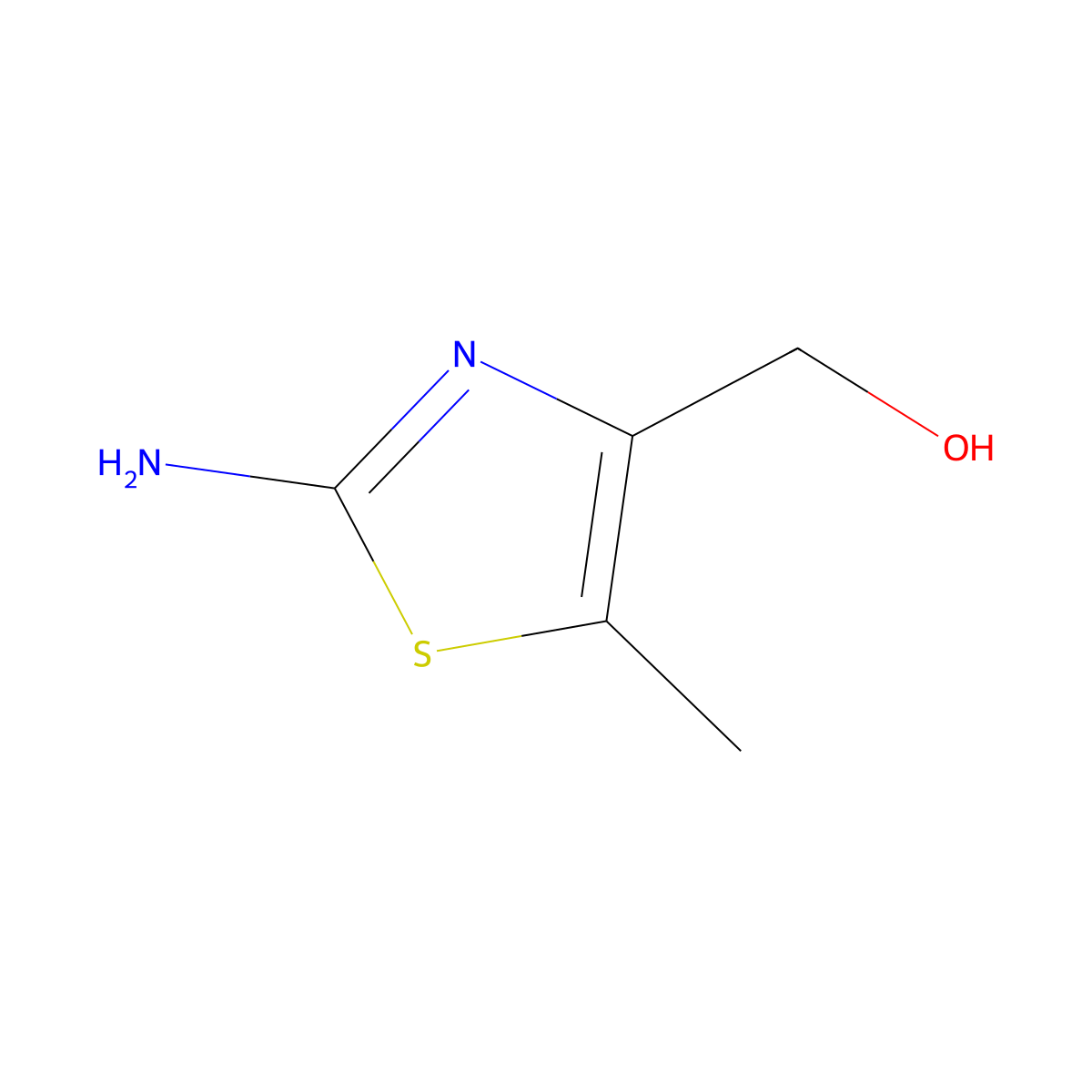 (2-Amino-5-methylthiazol-4-yl)methanol molecular structure, CAS 859486-19-4
