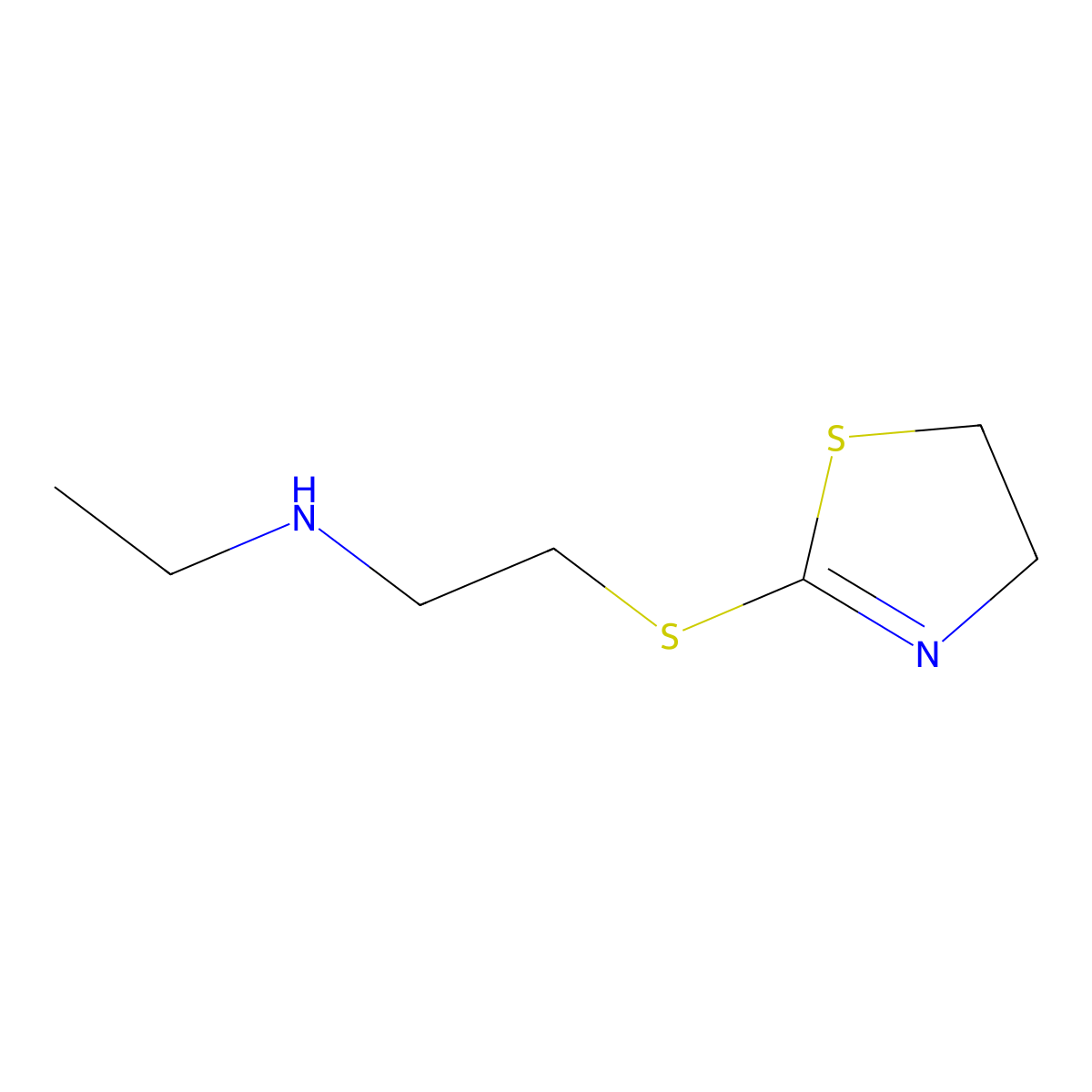 [2-(4,5-Dihydro-1,3-thiazol-2-ylsulfanyl)ethyl](ethyl)amine molecular structure, CAS 859487-82-4