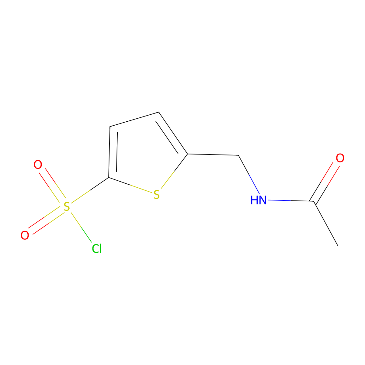 5-(acetamidomethyl)thiophene-2-sulfonyl Chloride molecular structure, CAS 859491-07-9