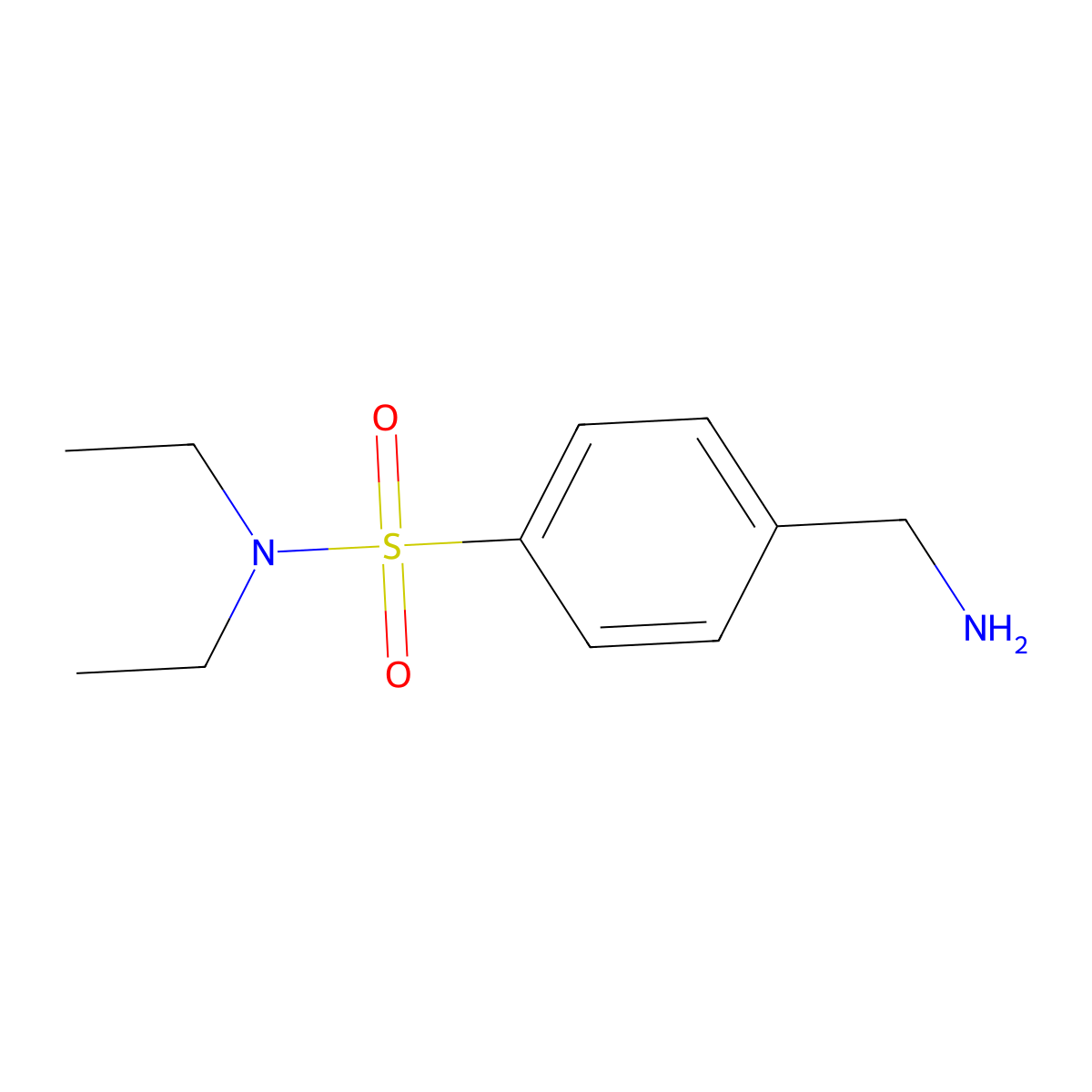 4-(Aminomethyl)-N,N-diethylbenzene-1-sulfonamide molecular structure, CAS 859491-49-9