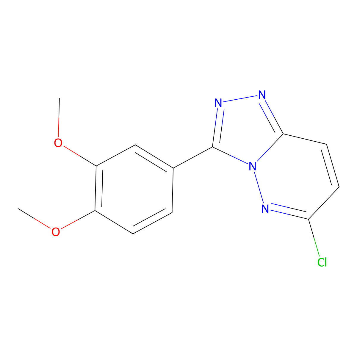 6-Chloro-3-(3,4-dimethoxyphenyl)[1,2,4]triazolo[4,3-b]pyridazine molecular structure, CAS 859501-01-2