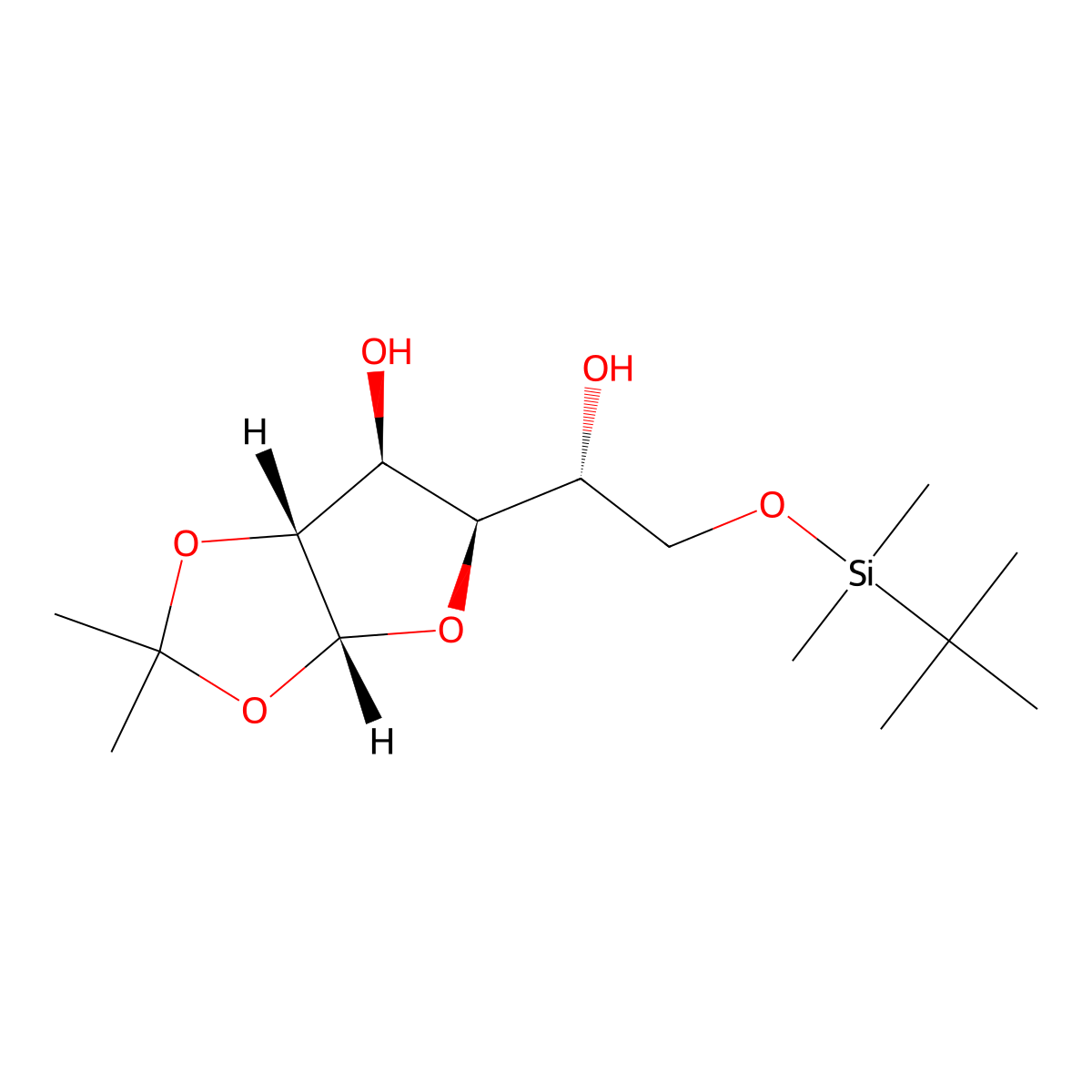 (3aR,5R,6S,6aR)-5-((R)-2-((tert-butyldimethylsilyl)oxy)-1-hydroxyethyl)-2,2-dimethyltetrahydrofuro[2,3-d][1,3]dioxol-6-ol molecular structure, CAS 85951-10-6