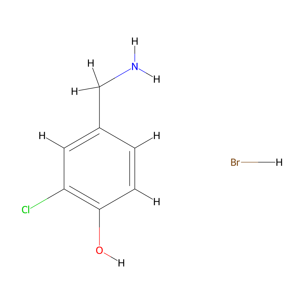 4-(Aminomethyl)-2-chlorophenol hydrobromide molecular structure, CAS 859517-85-4