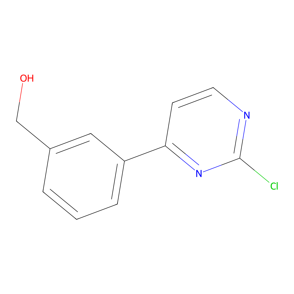 Benzenemethanol, 3-(2-chloro-4-pyrimidinyl)- molecular structure, CAS 859517-90-1