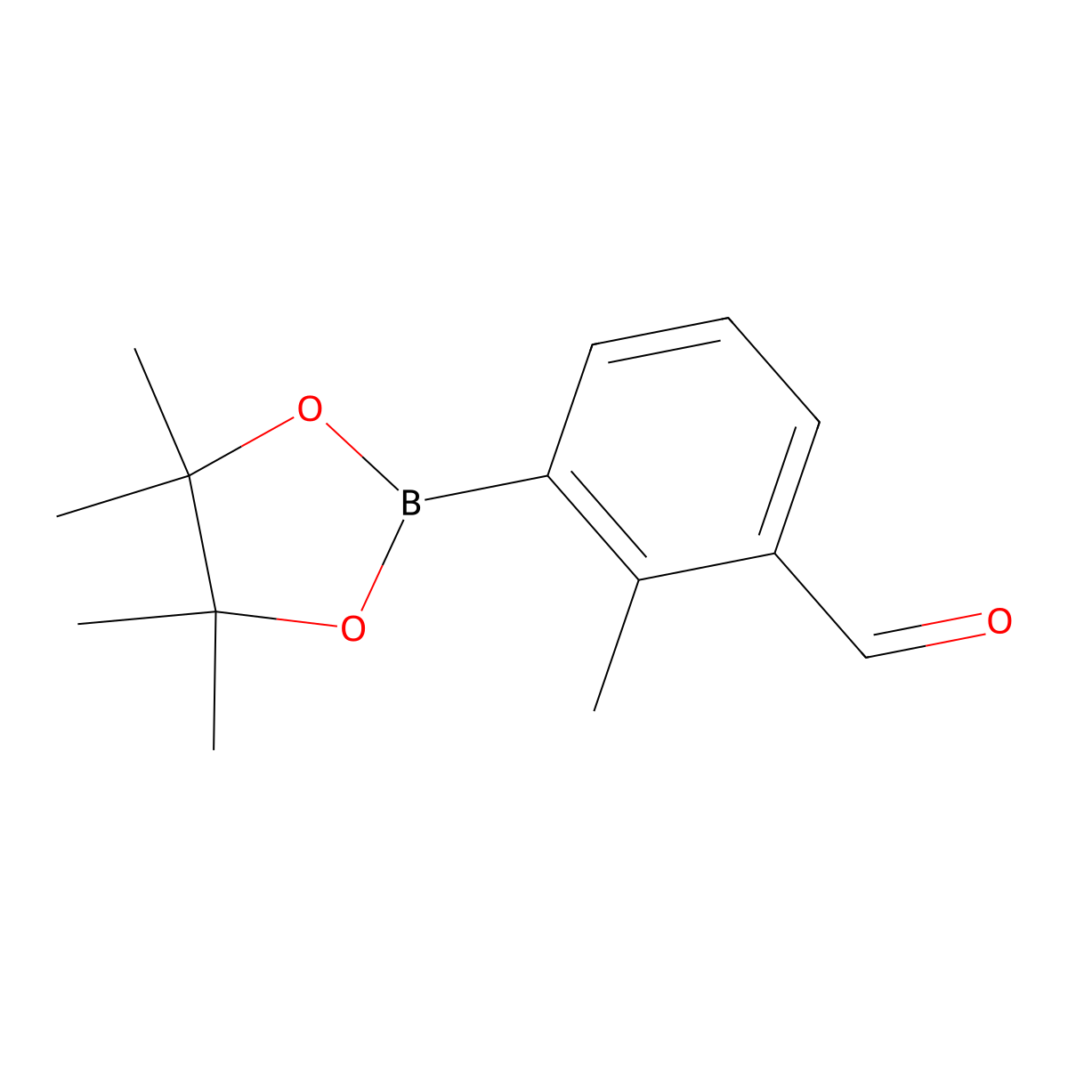 2-Methyl-3-(4,4,5,5-tetramethyl-1,3,2-dioxaborolan-2-yl)benzaldehyde molecular structure, CAS 859518-20-0
