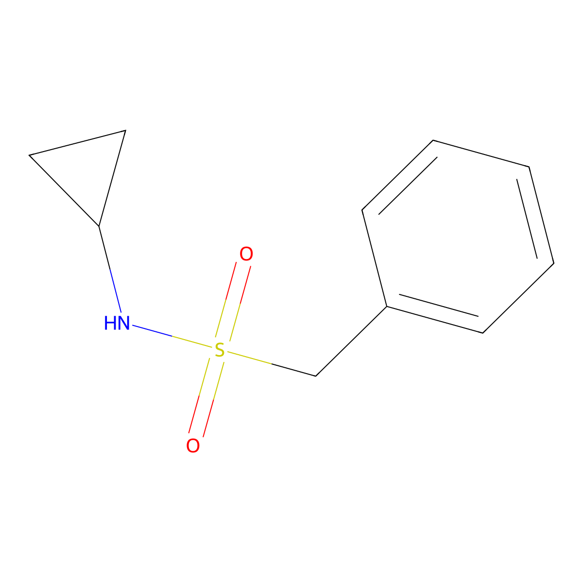 N-cyclopropyl-1-phenylmethanesulfonamide molecular structure, CAS 85952-17-6