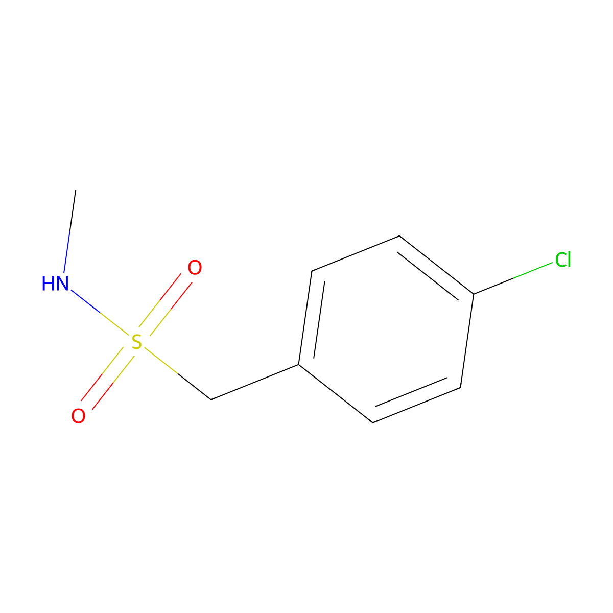 1-(4-chlorophenyl)-N-methylmethanesulfonamide molecular structure, CAS 85952-19-8