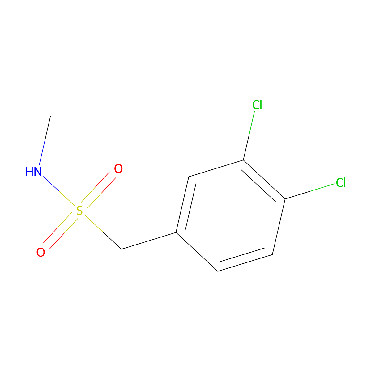 1-(3,4-dichlorophenyl)-N-methylmethanesulfonamide molecular structure, CAS 85952-24-5