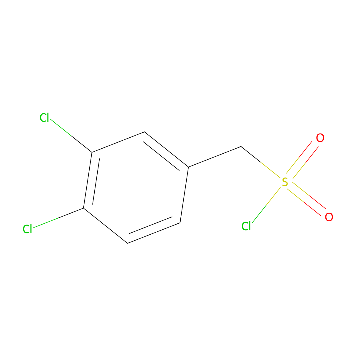 (3,4-Dichlorophenyl)methanesulfonyl chloride molecular structure, CAS 85952-30-3