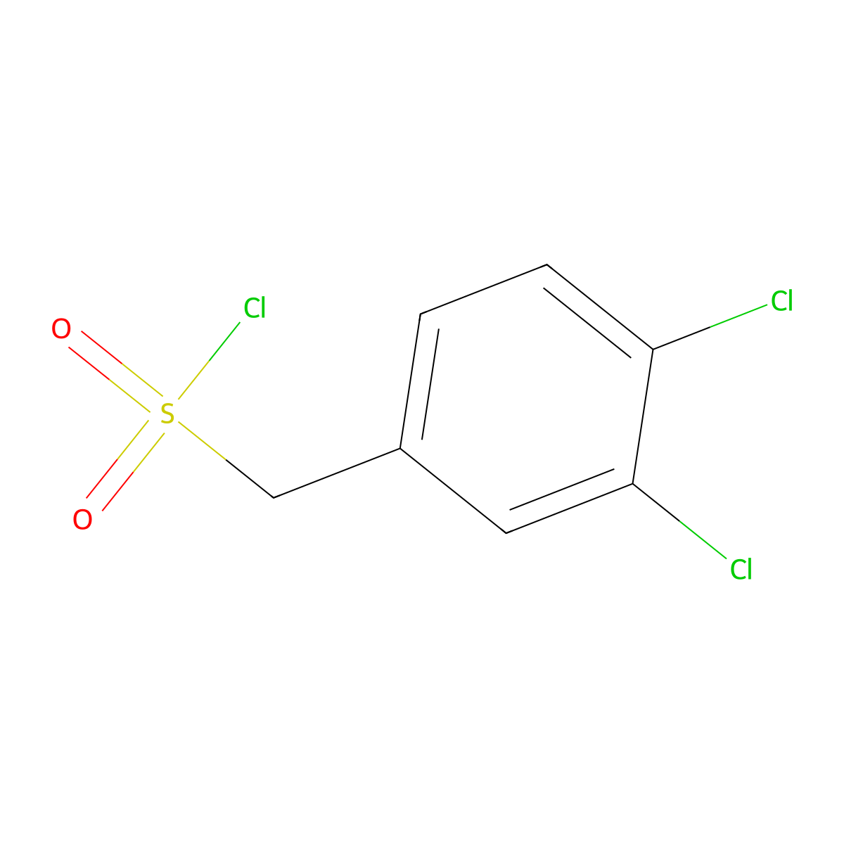 (3,4-Dichlorophenyl)methanesulfonyl chloride molecular structure, CAS 85952-30-3