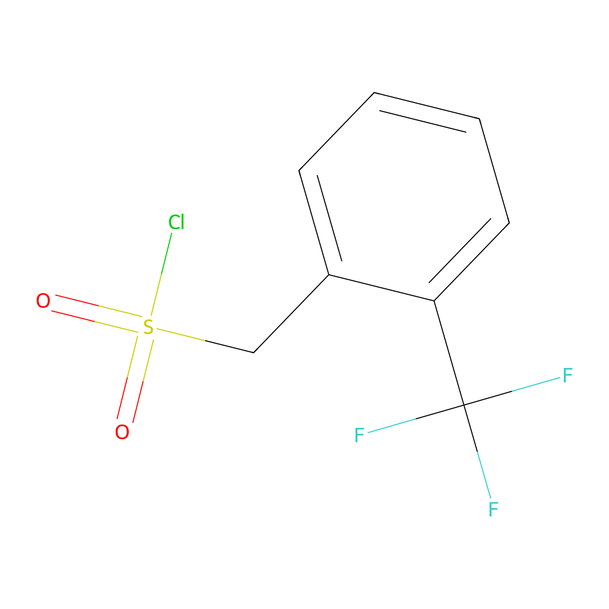 2-Trifluoromethylbenzylsulfonyl chloride molecular structure, CAS 85952-32-5