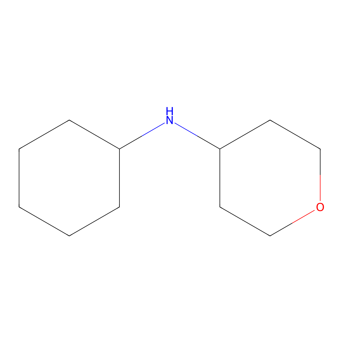 N-Cyclohexyloxan-4-amine molecular structure, CAS 859521-69-0