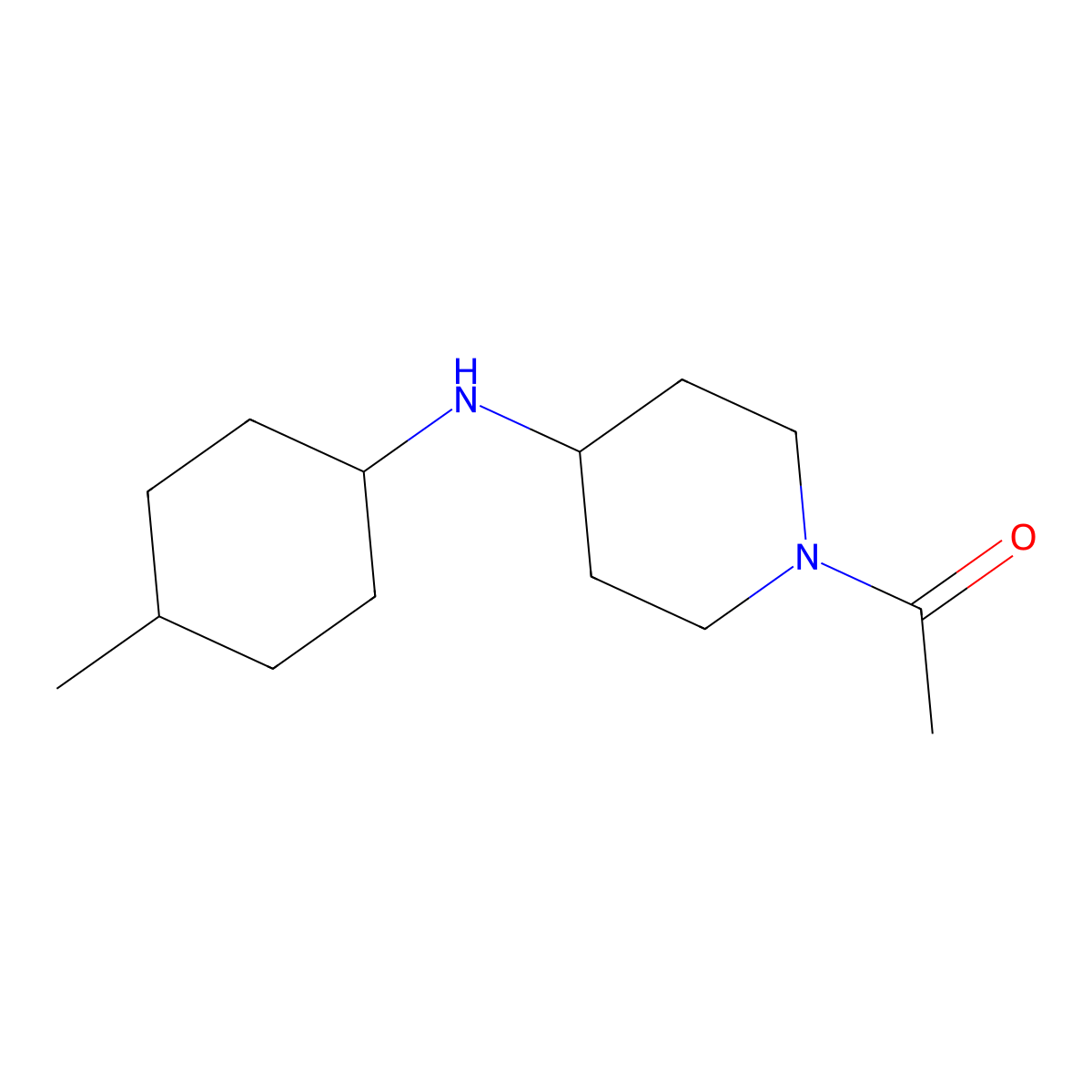 1-acetyl-N-(4-methylcyclohexyl)piperidin-4-amine molecular structure, CAS 859524-25-7