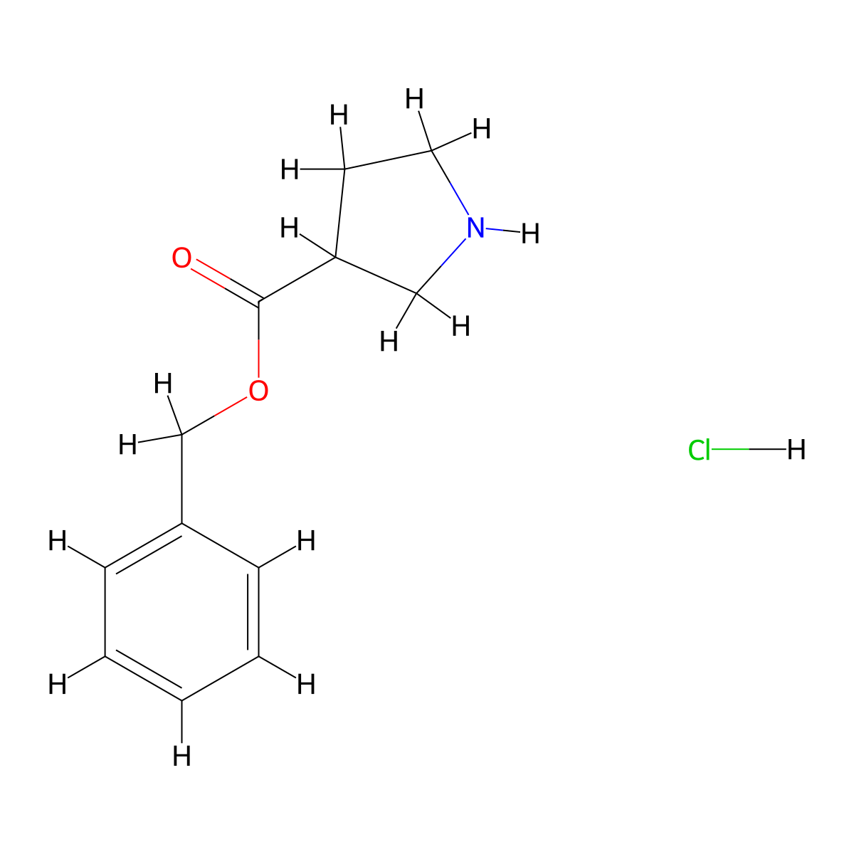 Benzyl pyrrolidine-3-carboxylate hydrochloride molecular structure, CAS 859525-47-6