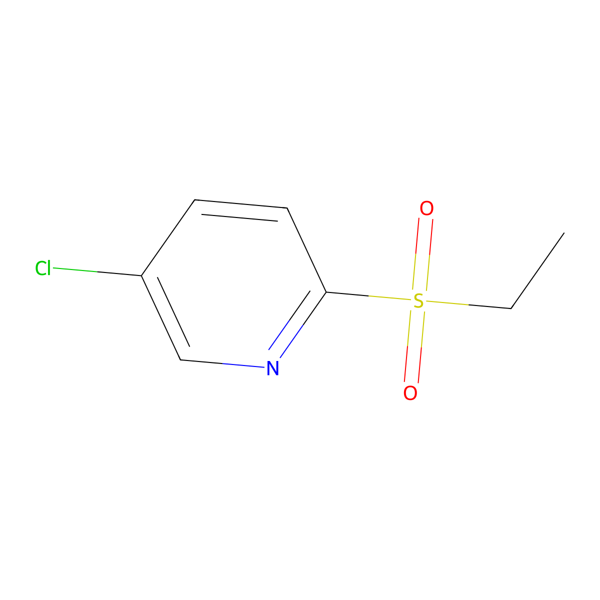 5-Chloro-2-(ethanesulfonyl)pyridine molecular structure, CAS 859536-33-7