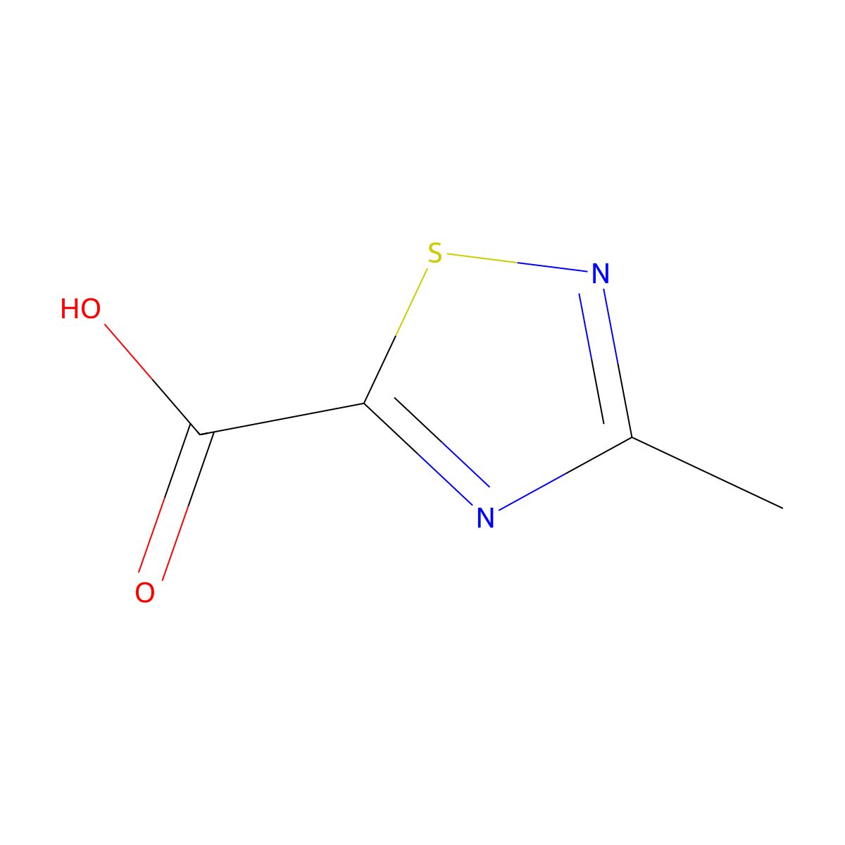 3-Methyl-1,2,4-thiadiazole-5-carboxylic acid molecular structure, CAS 859536-45-1