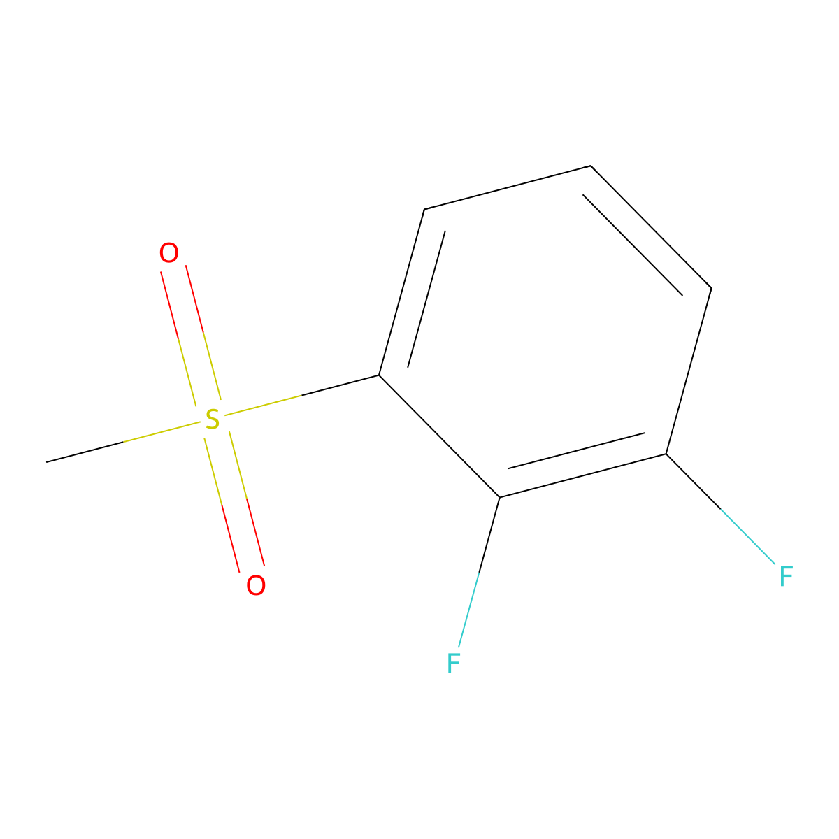 1,2-Difluoro-3-methanesulfonylbenzene molecular structure, CAS 859538-20-8