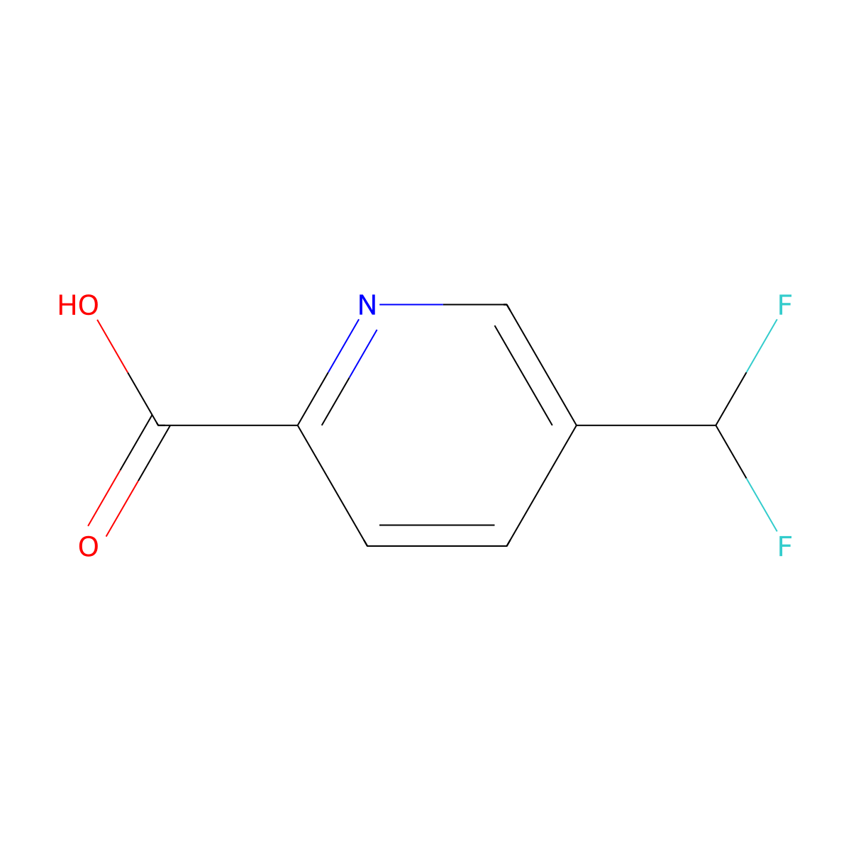 5-(Difluoromethyl)pyridine-2-carboxylic acid molecular structure, CAS 859538-41-3