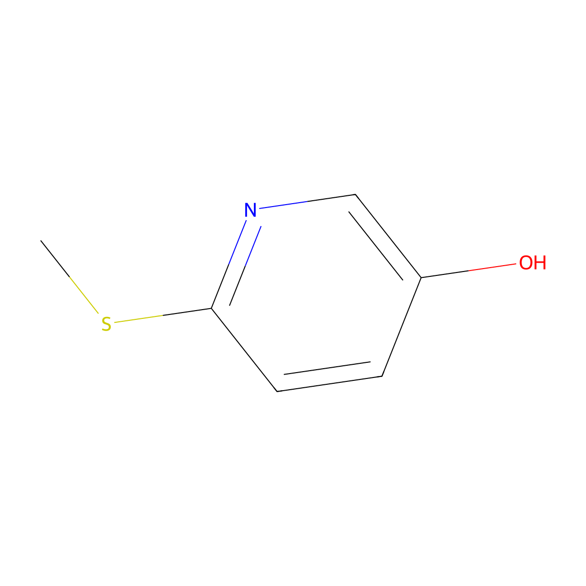 6-(Methylthio)pyridin-3-OL molecular structure, CAS 859538-78-6