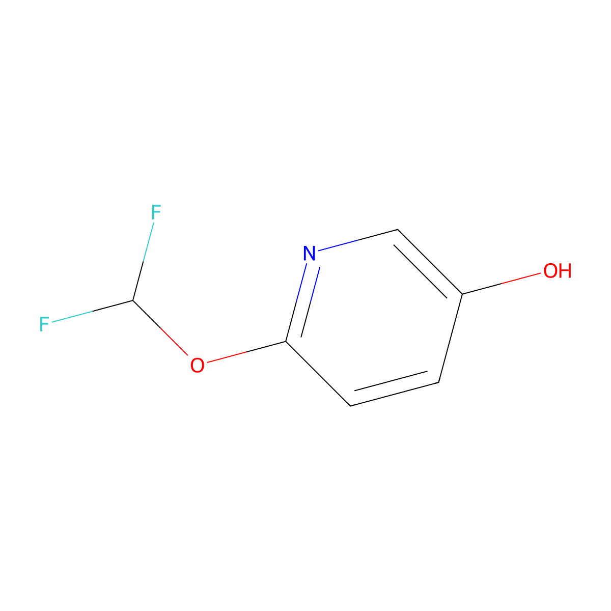 6-(Difluoromethoxy)pyridin-3-ol molecular structure, CAS 859539-04-1