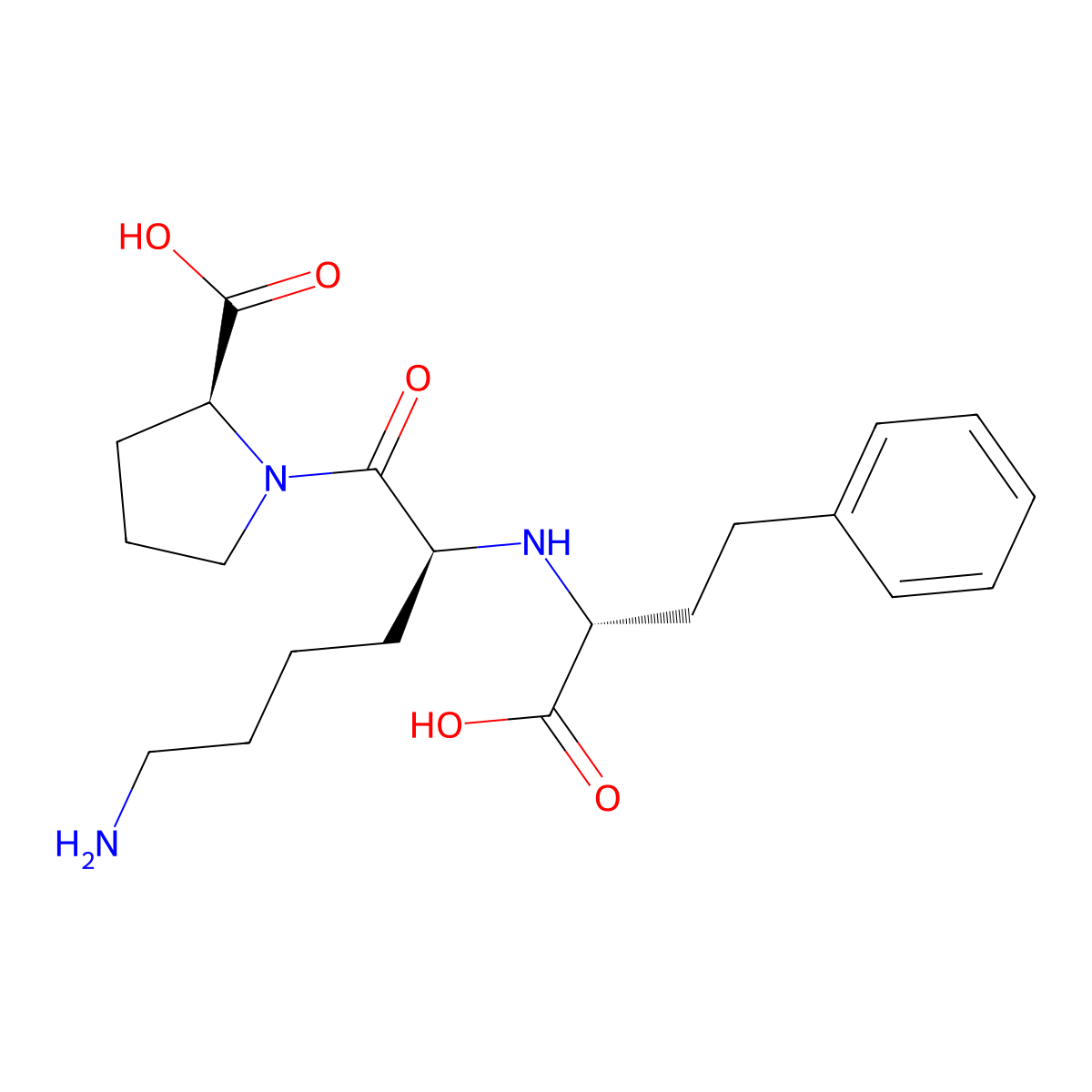 lisinopril r,s,s-isomer molecular structure, CAS 85955-59-5