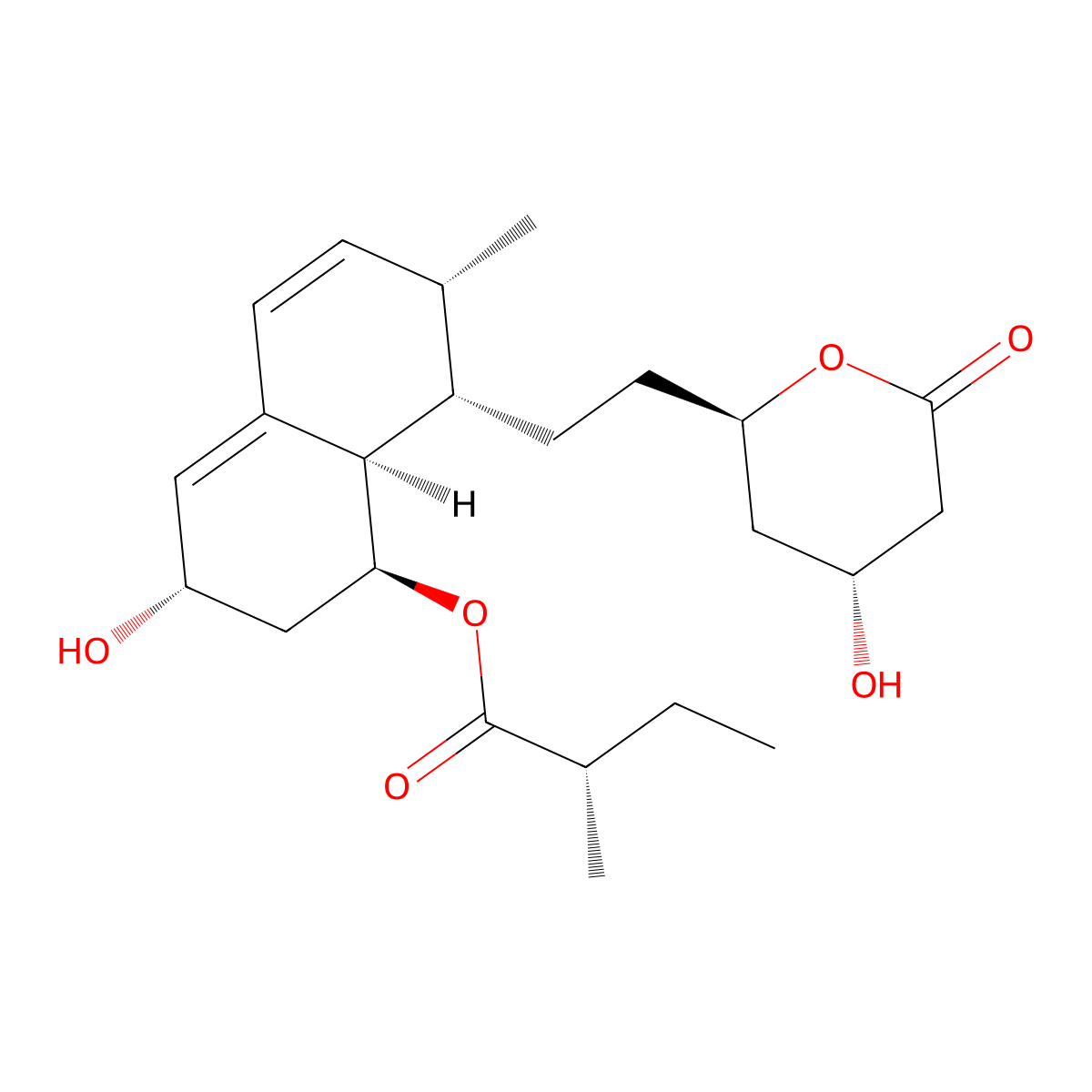 Pravastatin lactone molecular structure, CAS 85956-22-5