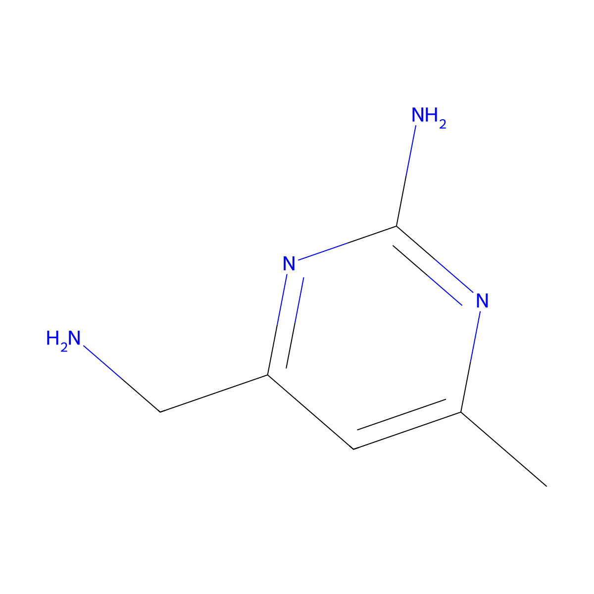 4-(Aminomethyl)-6-methylpyrimidin-2-amine molecular structure, CAS 859628-54-9