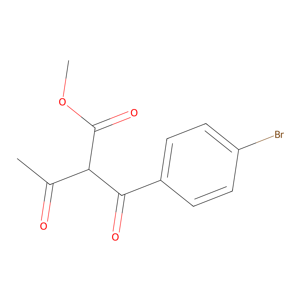 Methyl acetyl(p-bromobenzoyl)acetate molecular structure, CAS 85963-90-2