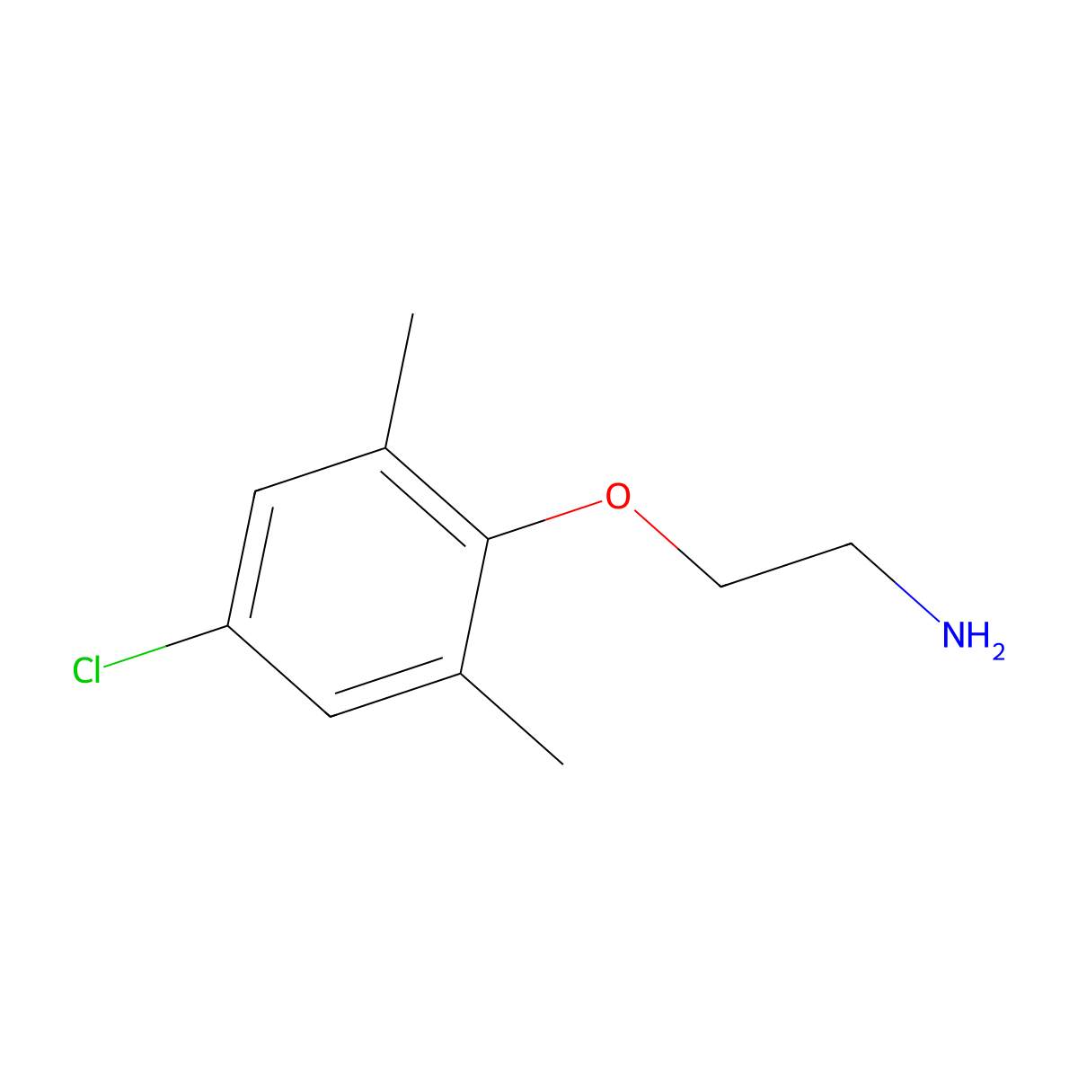 2-(4-Chloro-2,6-dimethylphenoxy)ethan-1-amine molecular structure, CAS 859632-34-1