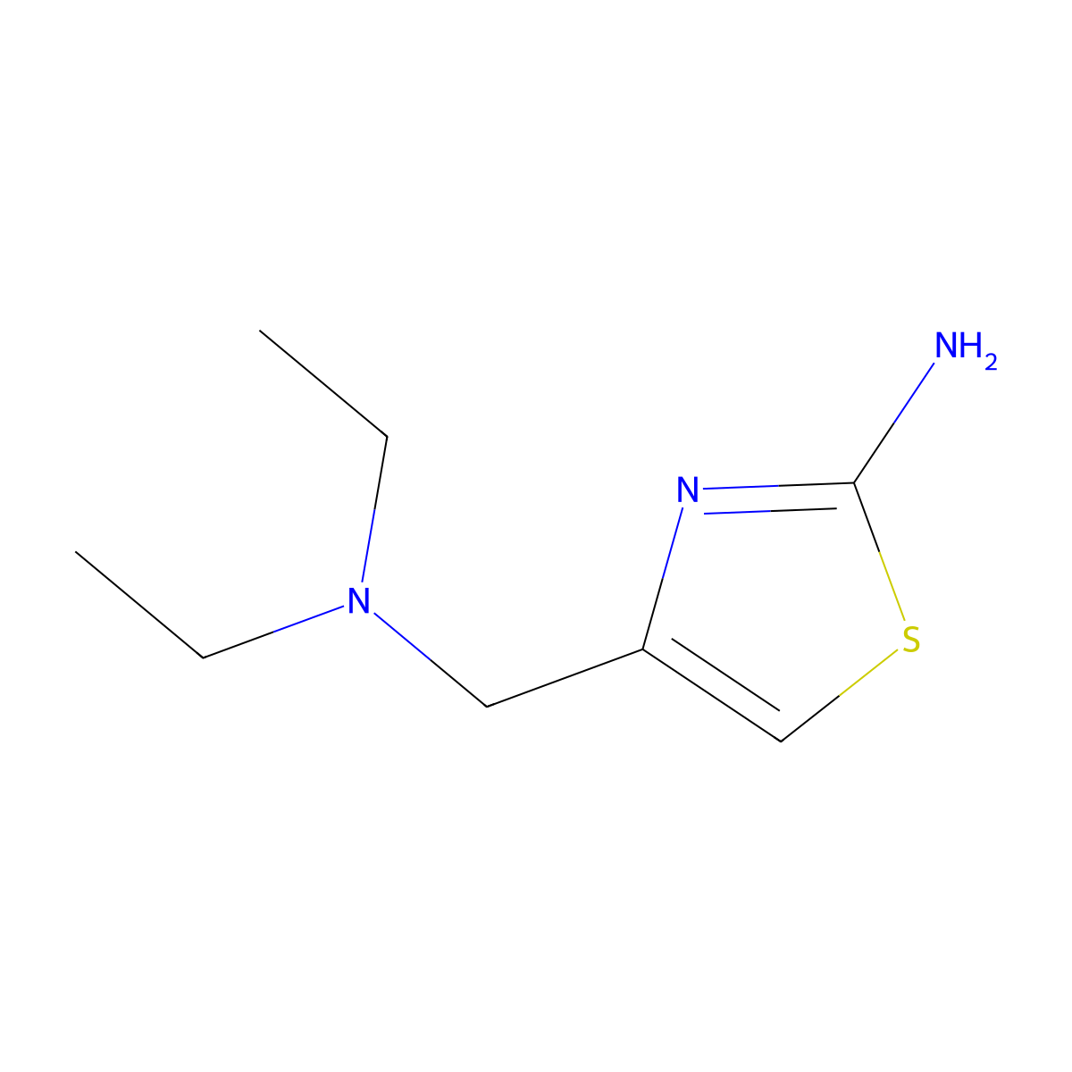 4-[(Diethylamino)methyl]-1,3-thiazol-2-amine molecular structure, CAS 859632-64-7